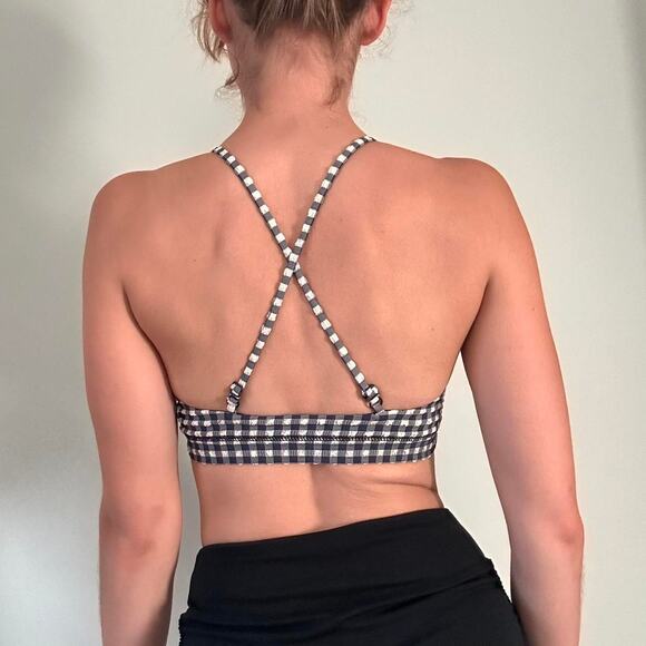 Gingham high neck open - Picture 4 of 8